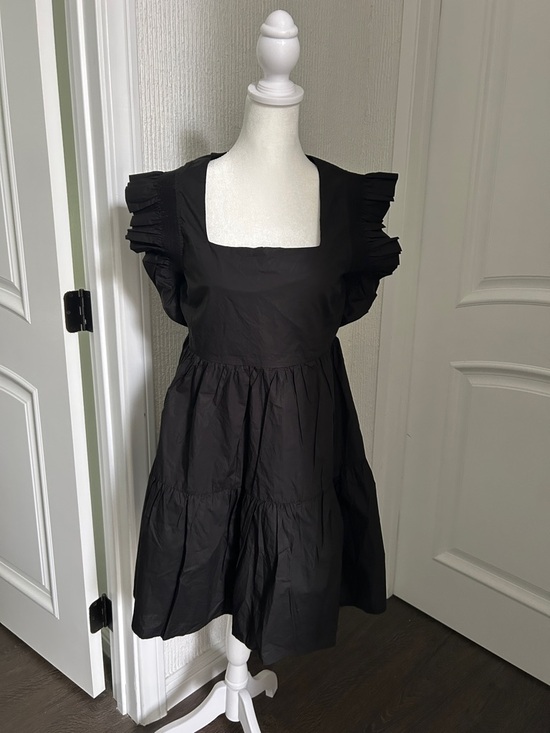 English Factory Dresses & Skirts - English Factory Black Ruffle Sleeve Mini Dress